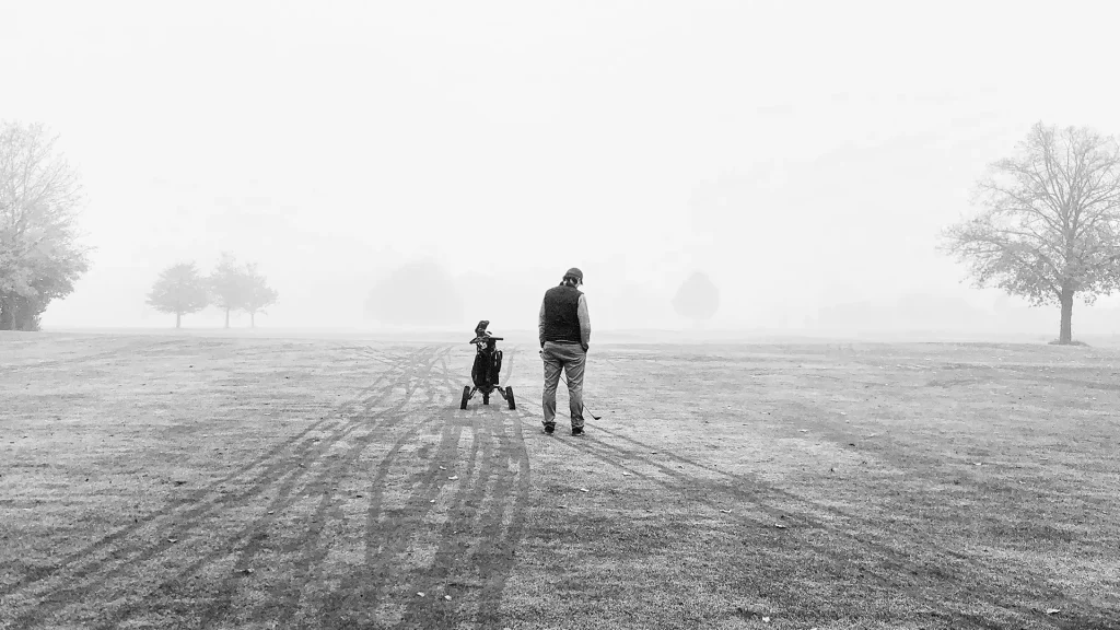 Golf im GC Memmingen - Herbstrunde bei Nebel